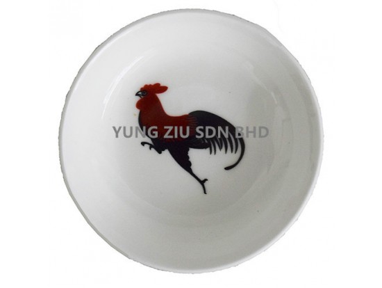 4^CERAMICS PLATE(ROOSTER)(101400)